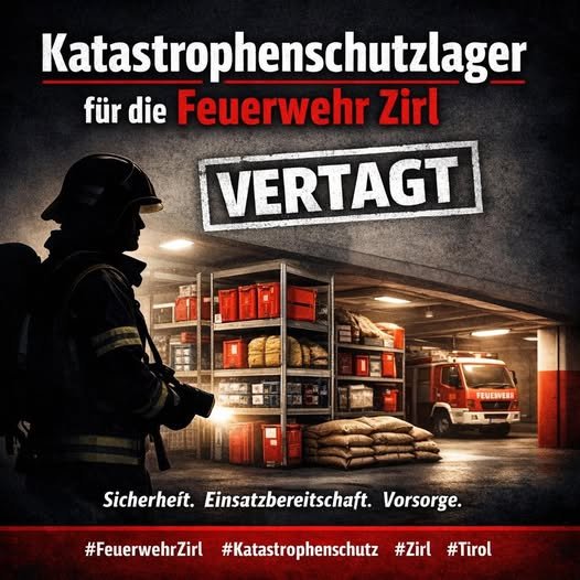 Errichtung eines Katastrophenschutzlagers für die Feuerwehr Zirl in der TG des Szenzi